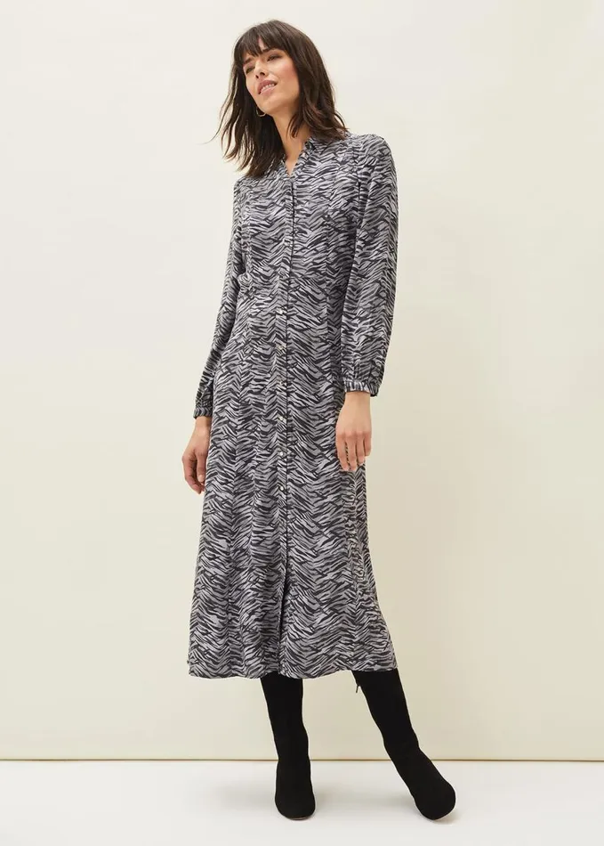 Phase Eight Amari Zebra Print Midaxi Dress Multicoloured Women Dresses