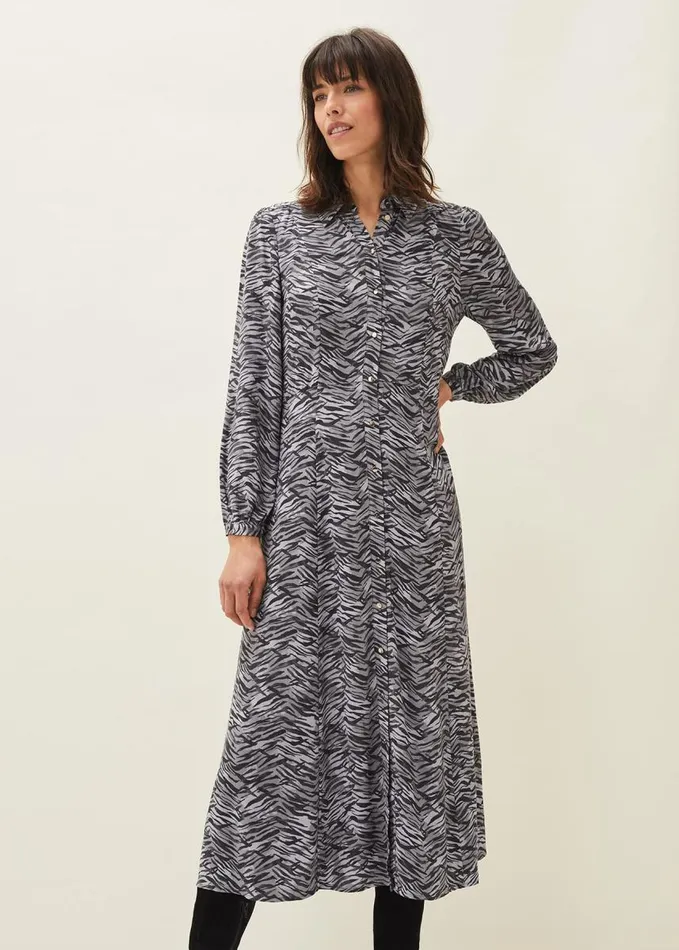 Phase Eight Amari Zebra Print Midaxi Dress Multicoloured Women Dresses