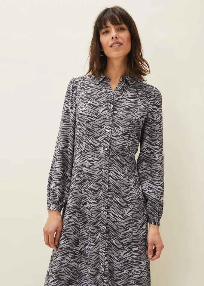 Phase Eight Amari Zebra Print Midaxi Dress Multicoloured Women Dresses