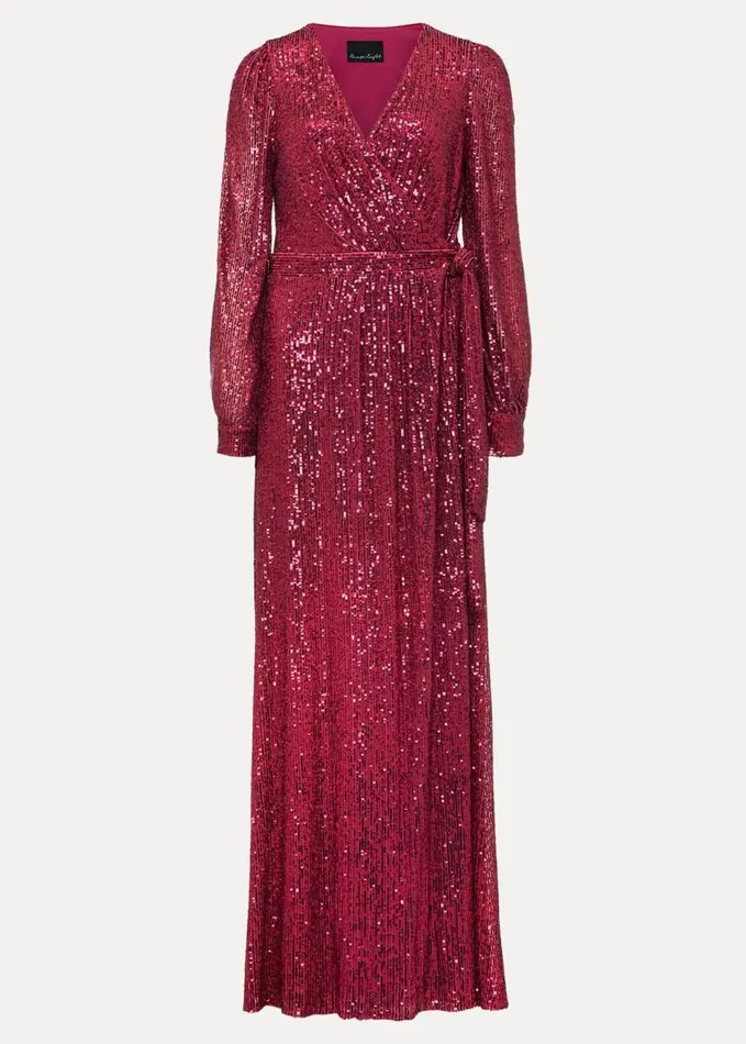 Phase Eight Amily Pink Sequin Maxi Dress Pink Women Dresses