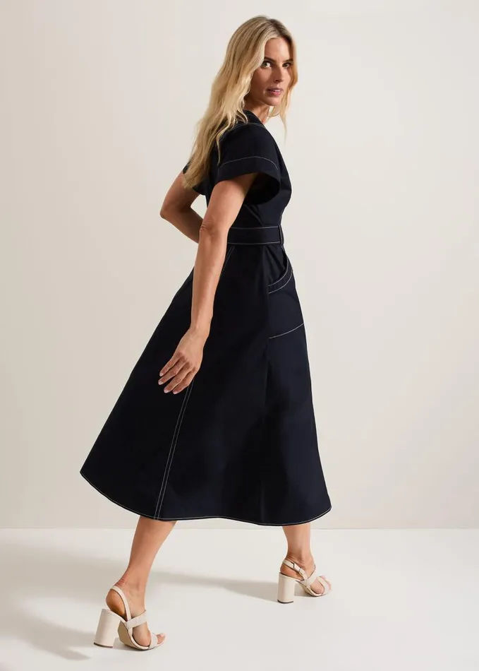 Phase Eight Annalie Navy Utility Midi Dress Navy Women Dresses