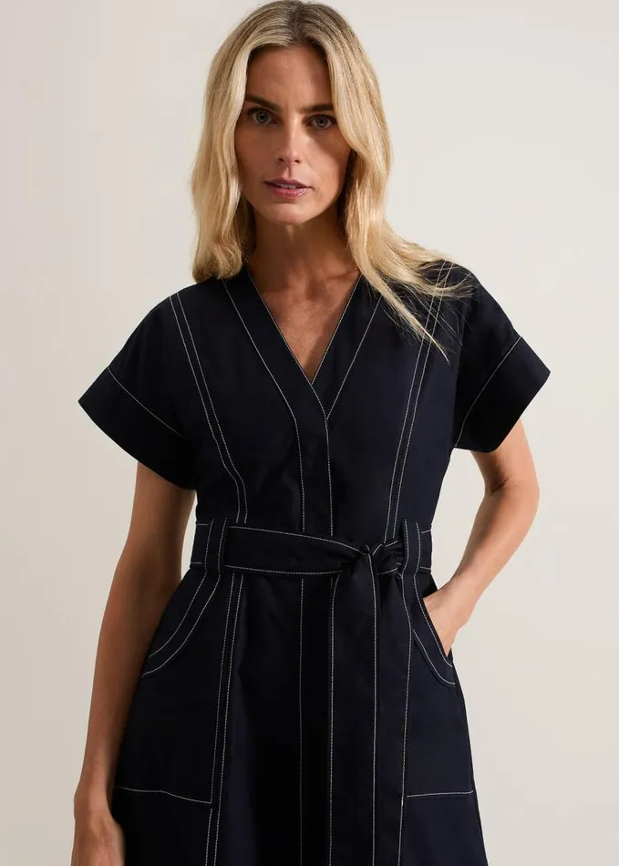Phase Eight Annalie Navy Utility Midi Dress Navy Women Dresses