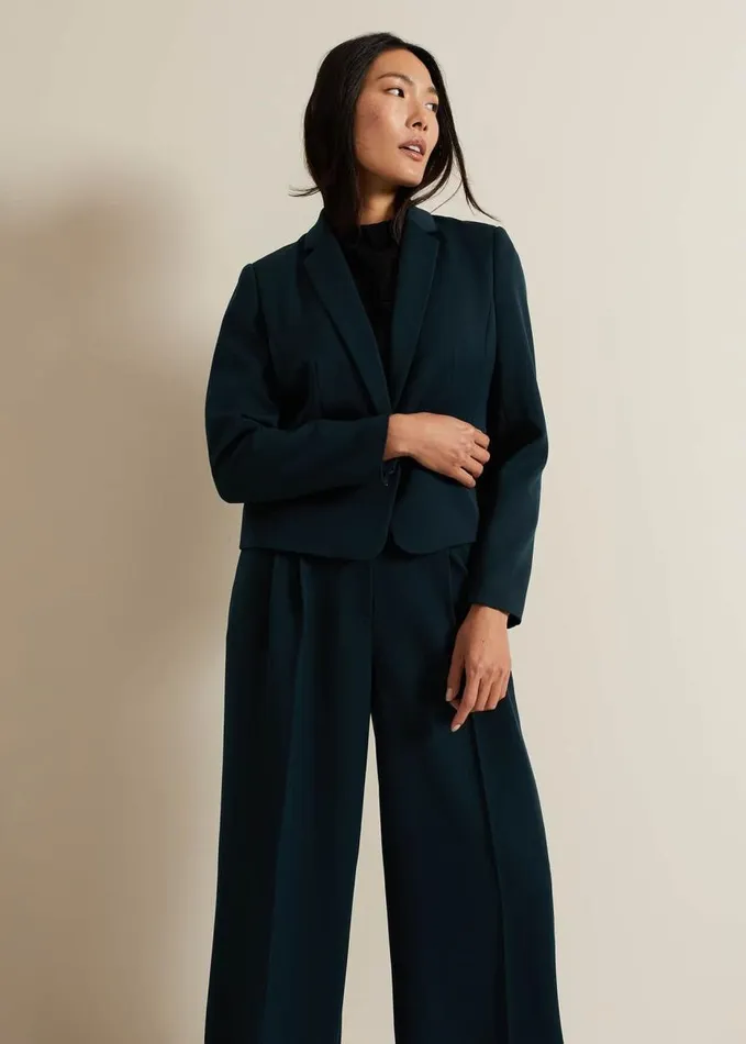 Phase Eight Arabella Crop Blazer Green Women Coats