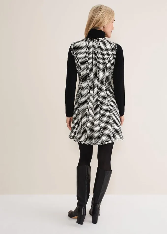 Phase Eight Arie Tweed Mini Dress Blackwhite Women Dresses
