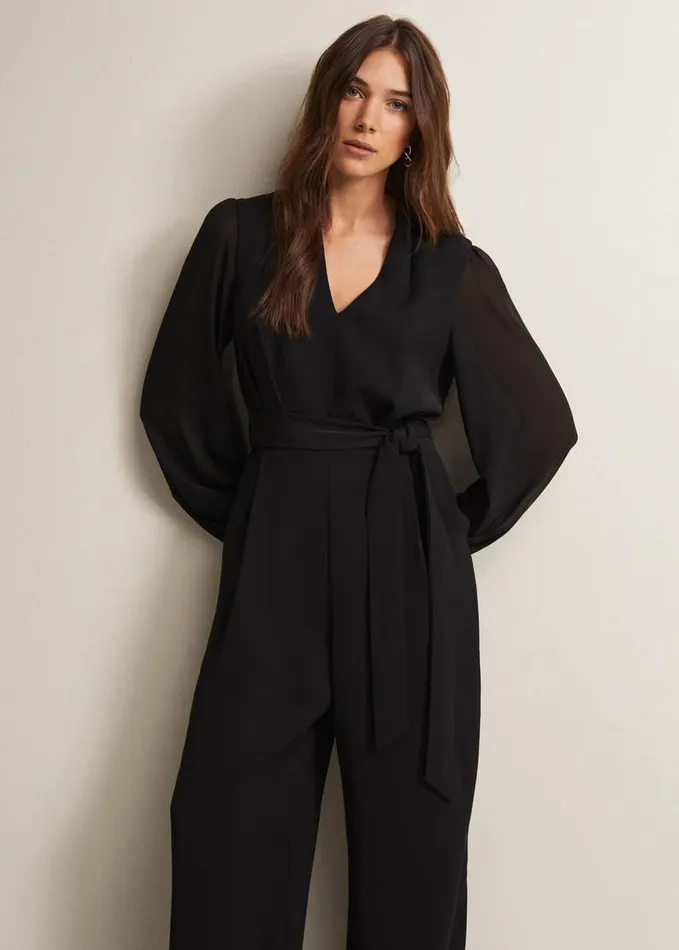 Phase Eight Audrey Black Wide Leg Jumpsuit Black Women Dresses