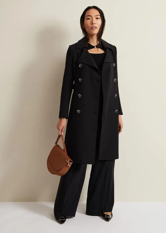 Phase Eight Becki Cut Out Collar Jumper Black Women Knitwear
