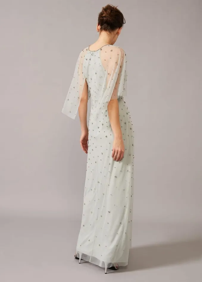 Phase Eight Blanca Sparkle Tulle Dress Duck Egg Women Dresses