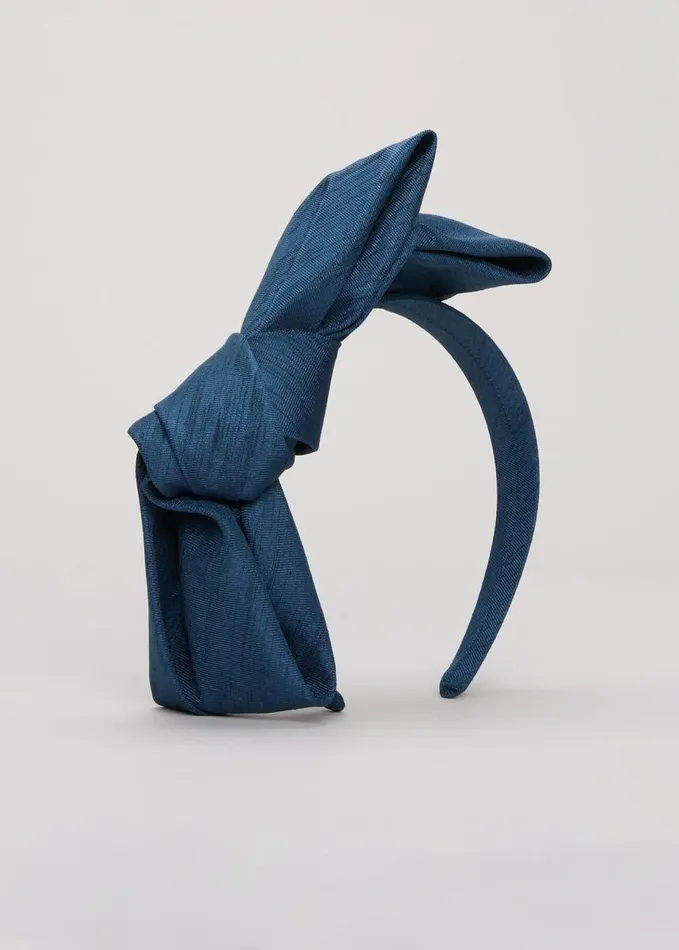 Phase Eight Blue Silk Bow Headband Teal Women Fascinators and Hats