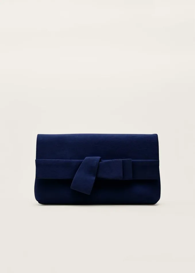 Phase Eight Bow Front Clutch Bag Deep Ocean Women Bags and Clutches
