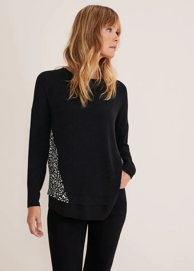 Phase Eight Bregitta Front Seam Top Blackivory Women Tops and TShirts
