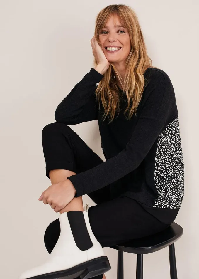 Phase Eight Bregitta Front Seam Top Blackivory Women Tops and TShirts