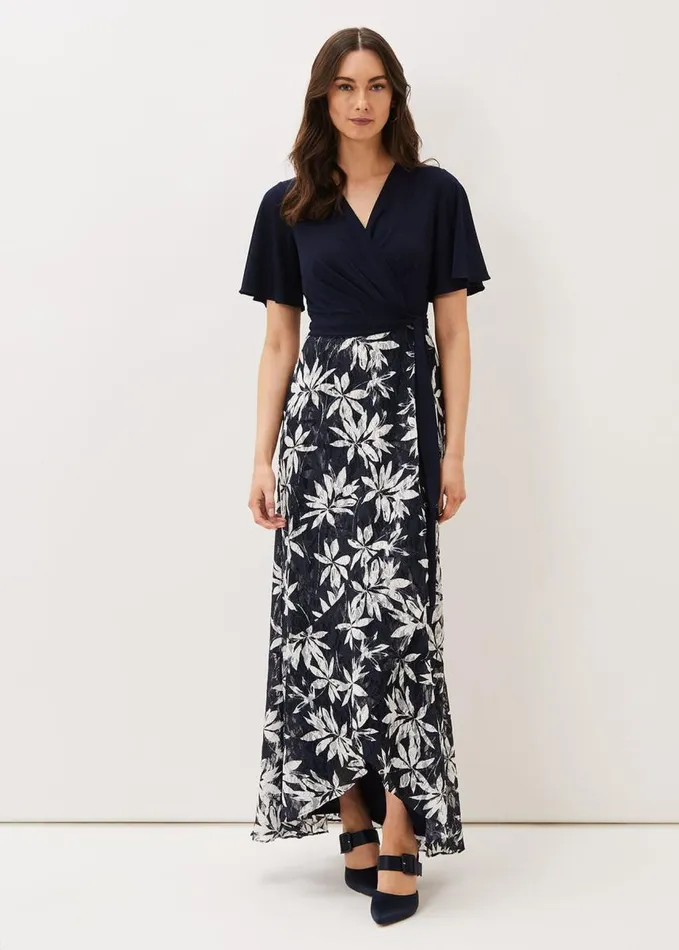 Phase Eight Brogan Lace Skirt Maxi Dress Navyivory Women Dresses