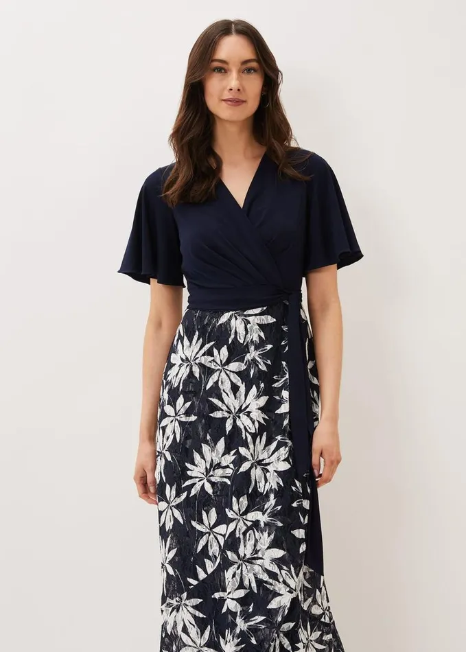 Phase Eight Brogan Lace Skirt Maxi Dress Navyivory Women Dresses