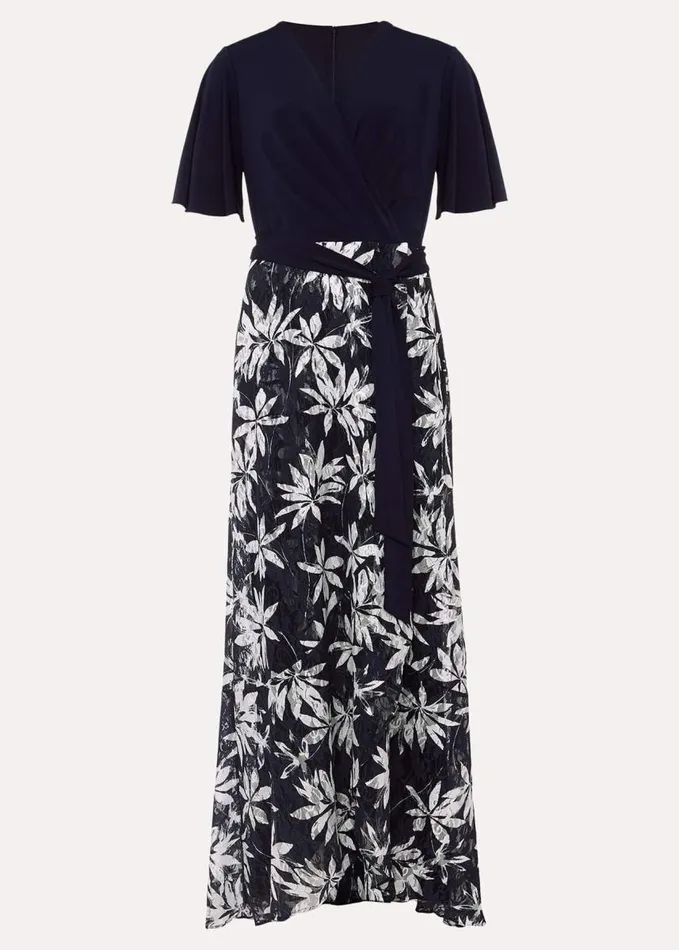 Phase Eight Brogan Lace Skirt Maxi Dress Navyivory Women Dresses