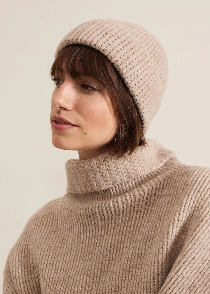 Phase Eight Camel Knitted Beanie Camel Women Fascinators and Hats
