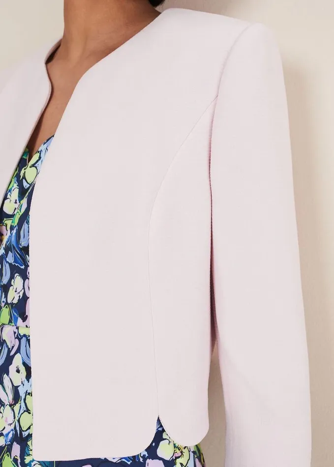 Phase Eight Cara Textured Jacket Misty Mauve Women Jackets
