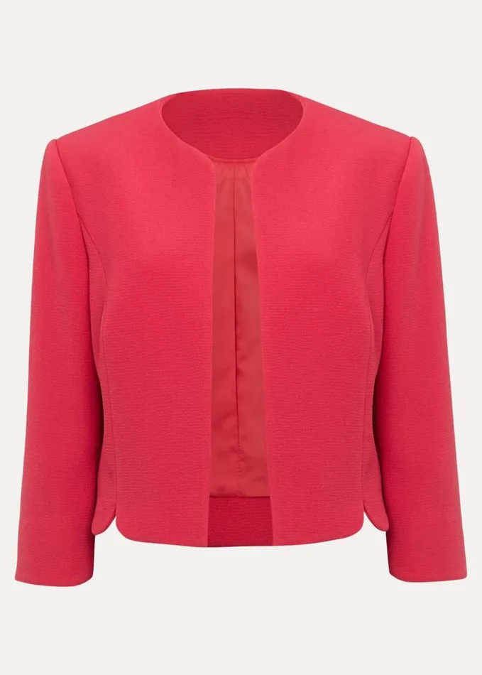 Phase Eight Cara Textured Jacket Raspberry Women Jackets