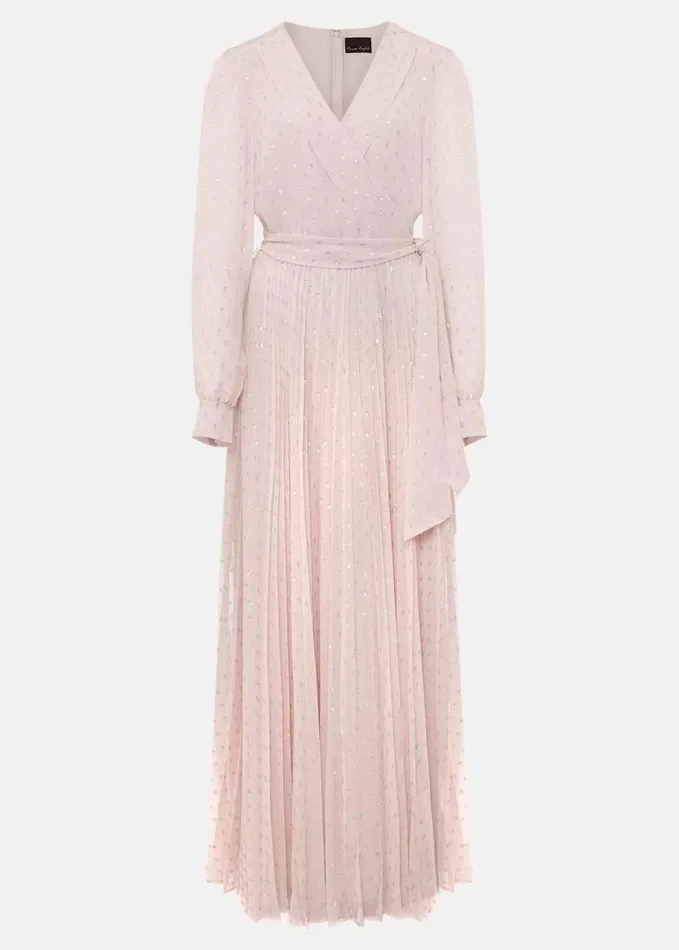 Phase Eight Carmen Fil Coupe Maxi Dress Antique Rose Women Dresses