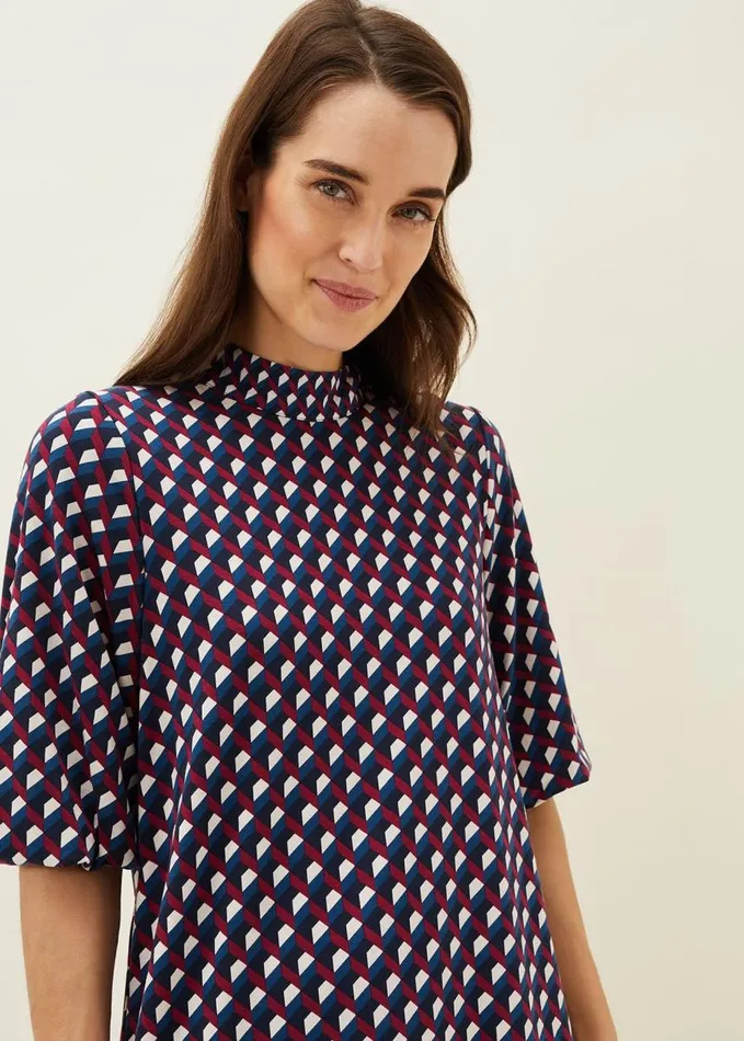 Phase Eight Cathye Geometric Print Tunic Dress Multicoloured Women Dresses