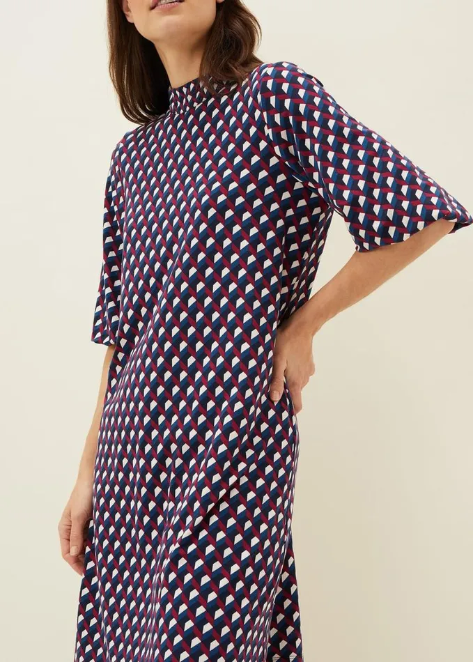 Phase Eight Cathye Geometric Print Tunic Dress Multicoloured Women Dresses