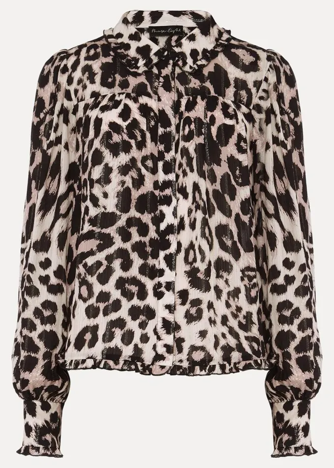Phase Eight Chelsie Leopard Print Blouse Multicoloured Women Shirts and Blouses
