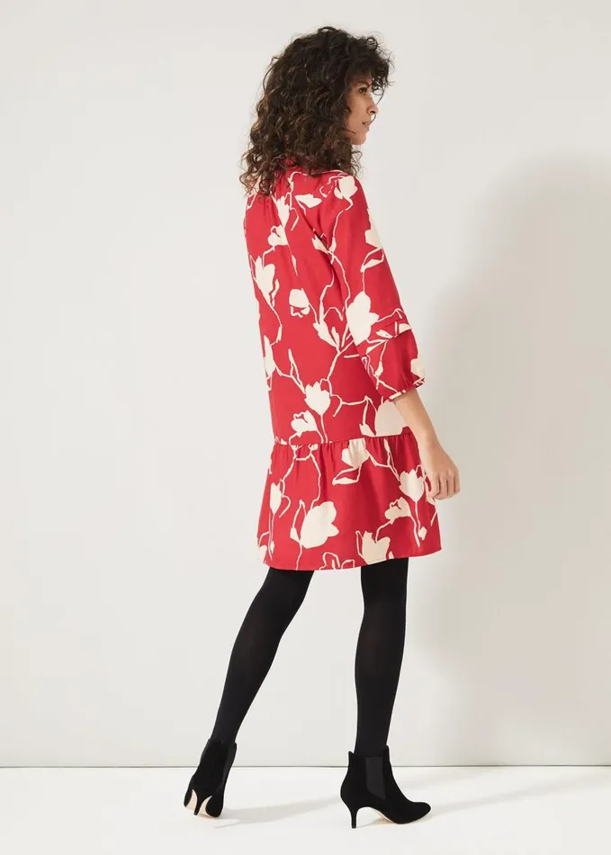 Phase Eight Claira Floral Dress Rednude Women Dresses
