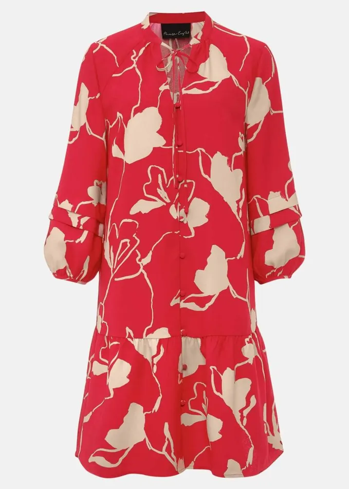 Phase Eight Claira Floral Dress Rednude Women Dresses