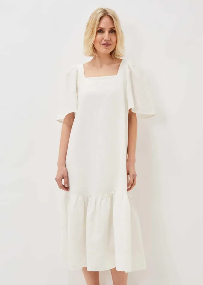 Phase Eight Claria White Midi Dress White Women Dresses