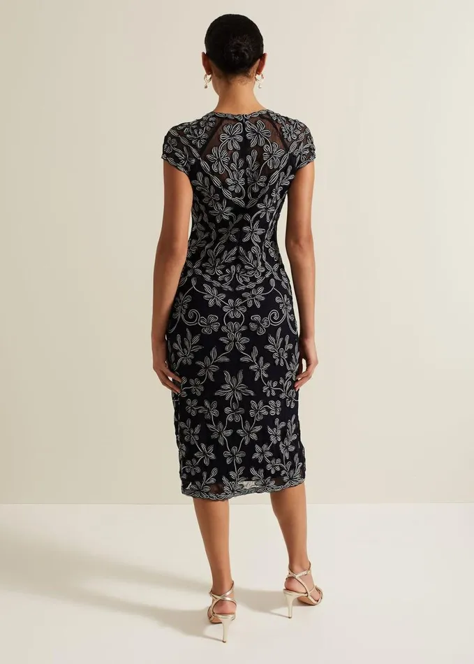 Phase Eight Clarinda Tapework Dress Multicoloured Women Dresses