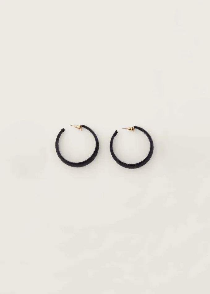 Phase Eight Covered Hoop Earring Navy Women Jewellery