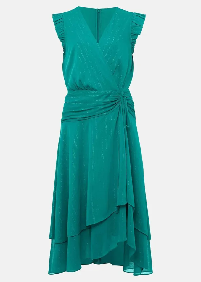 Phase Eight Cressinda Ruched Midi Dress Peacock Women Dresses