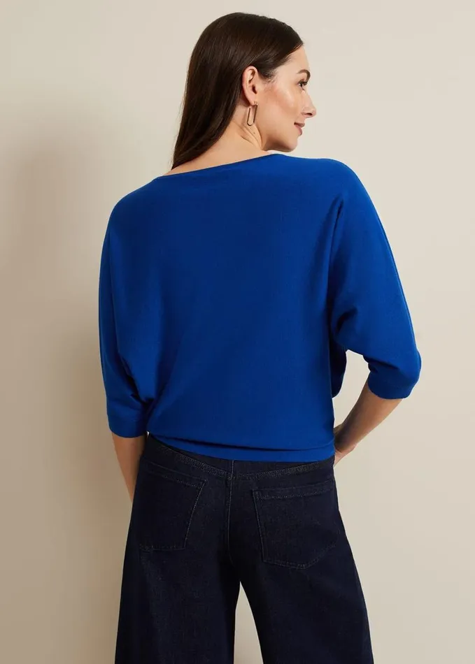 Phase Eight Cristine Knit Jumper Cobalt Women Knitwear