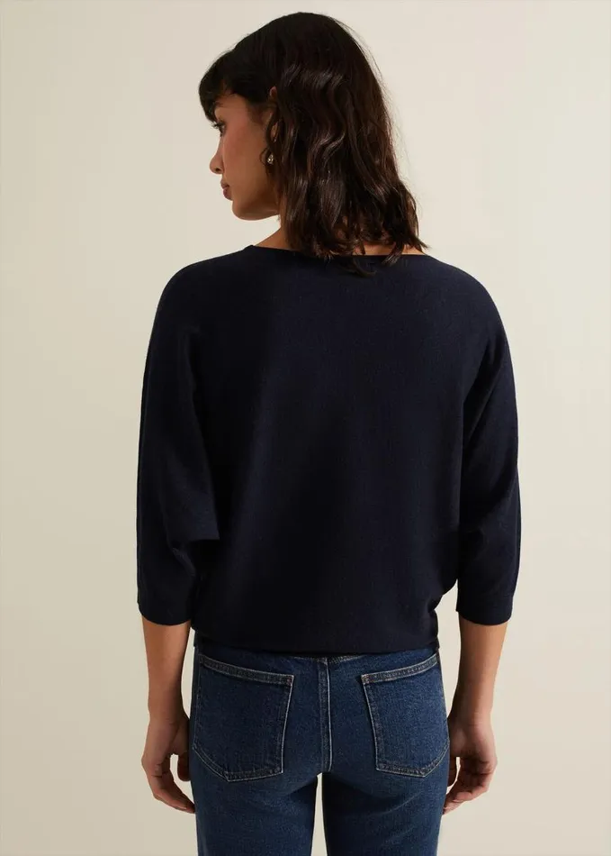 Phase Eight Cristine Knit Jumper Navy Women Knitwear