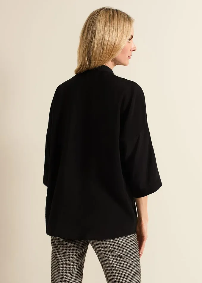 Phase Eight Cynthia Button Detail Shirt Black Women Shirts and Blouses