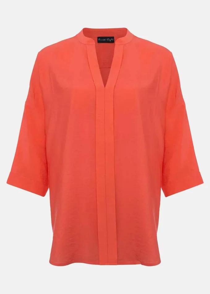 Phase Eight Cynthia Longline Shirt Coral Women Shirts and Blouses