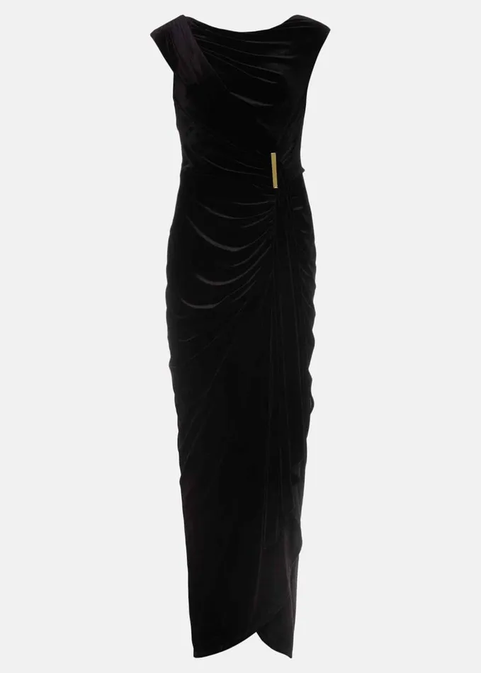 Phase Eight Donna Velvet Maxi Dress Black Women Dresses