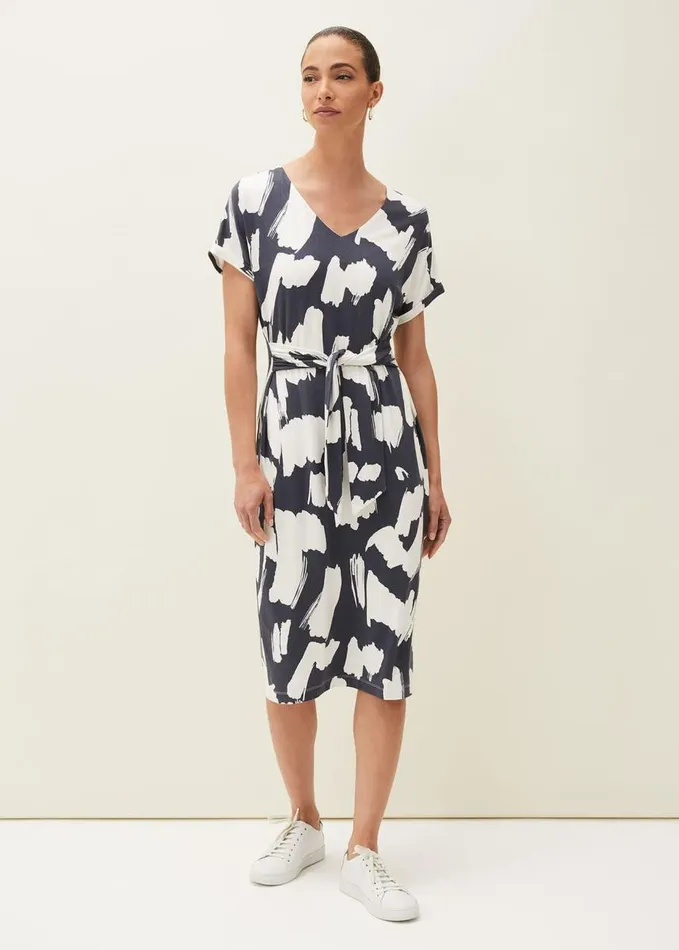 Phase Eight Dotterel Abstract Print Dress Carbonivory Women Dresses