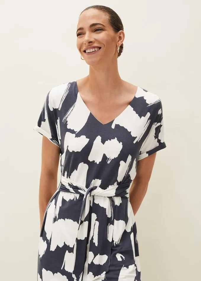 Phase Eight Dotterel Abstract Print Dress Carbonivory Women Dresses