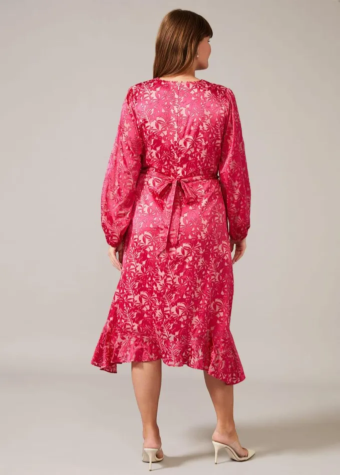 Phase Eight Edith Burnout Dress Pink Women Dresses