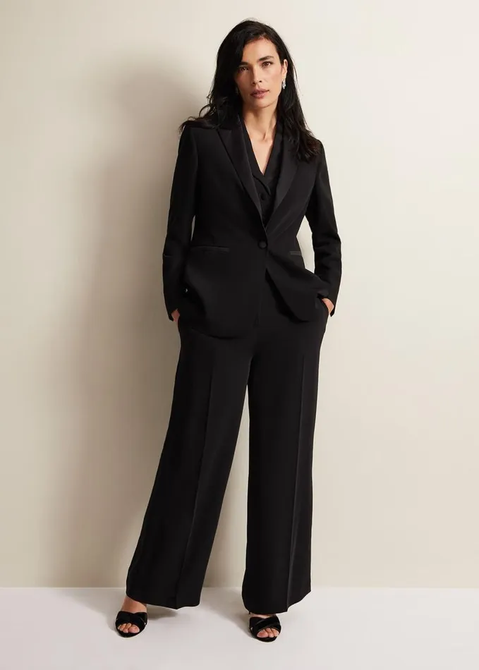 Phase Eight Elandra Tux Blazer Black Women Jackets