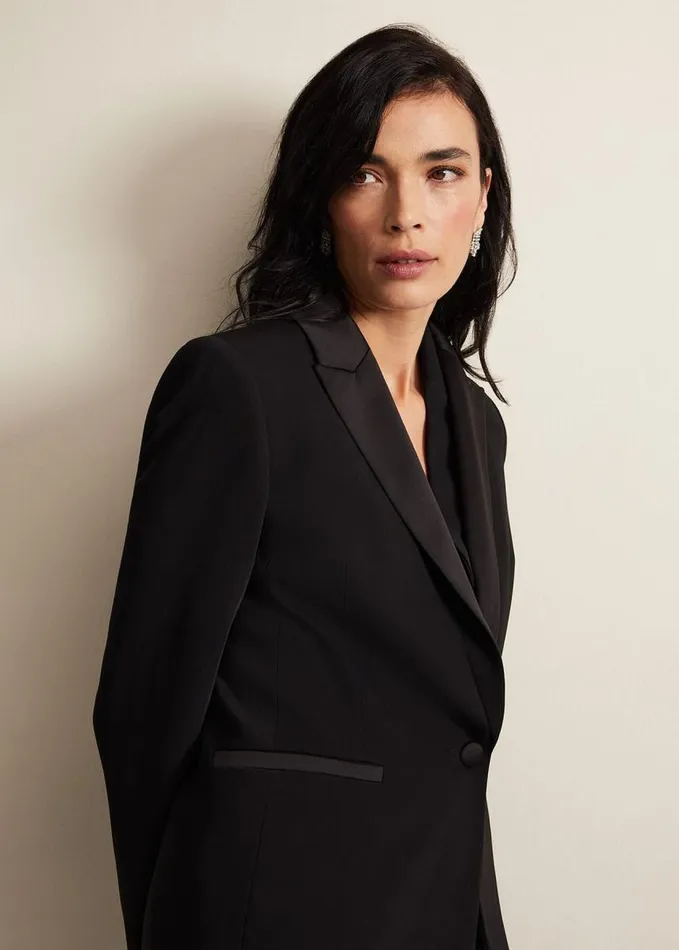Phase Eight Elandra Tux Blazer Black Women Jackets