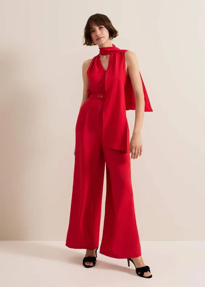 Phase Eight Elika Red Jumpsuit Red Women Dresses