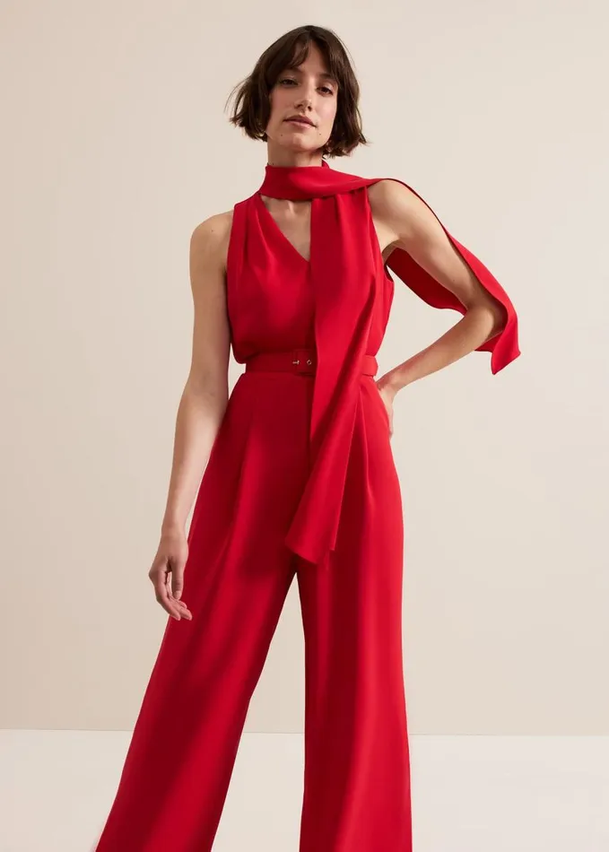 Phase Eight Elika Red Jumpsuit Red Women Dresses