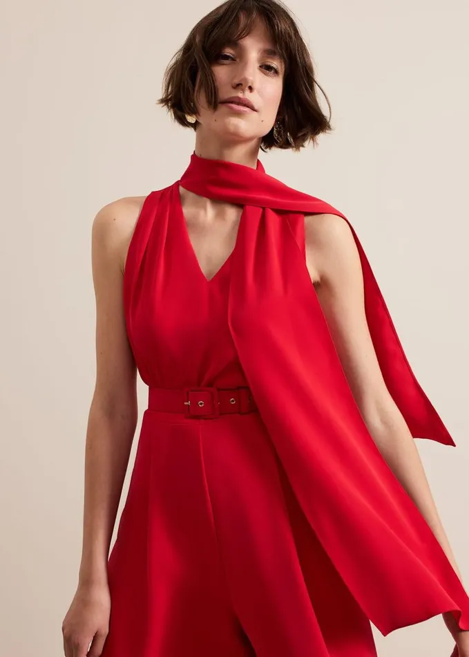 Phase Eight Elika Red Jumpsuit Red Women Dresses
