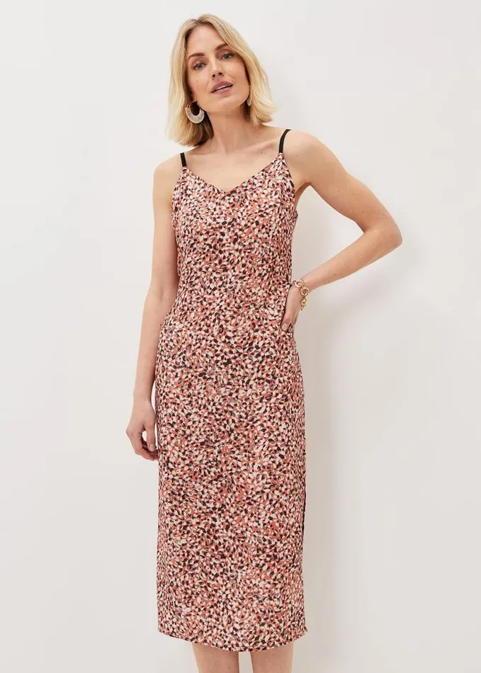 Phase Eight Ellerie Printed Slip Dress Natural Women Dresses