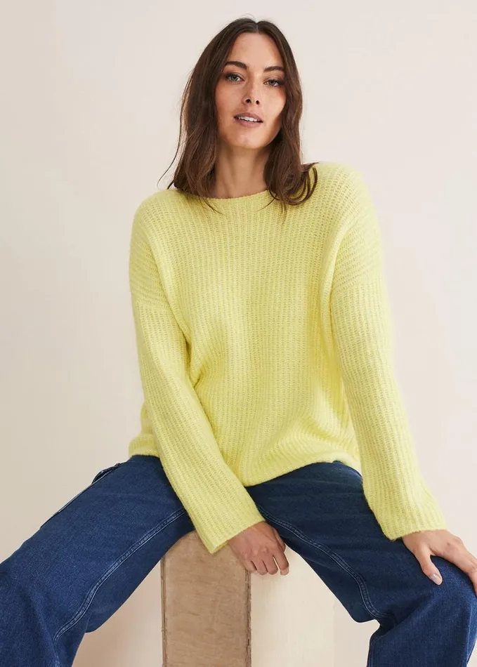 Phase Eight Fay Mohair Open Knitted Jumper Sherbet Women Knitwear