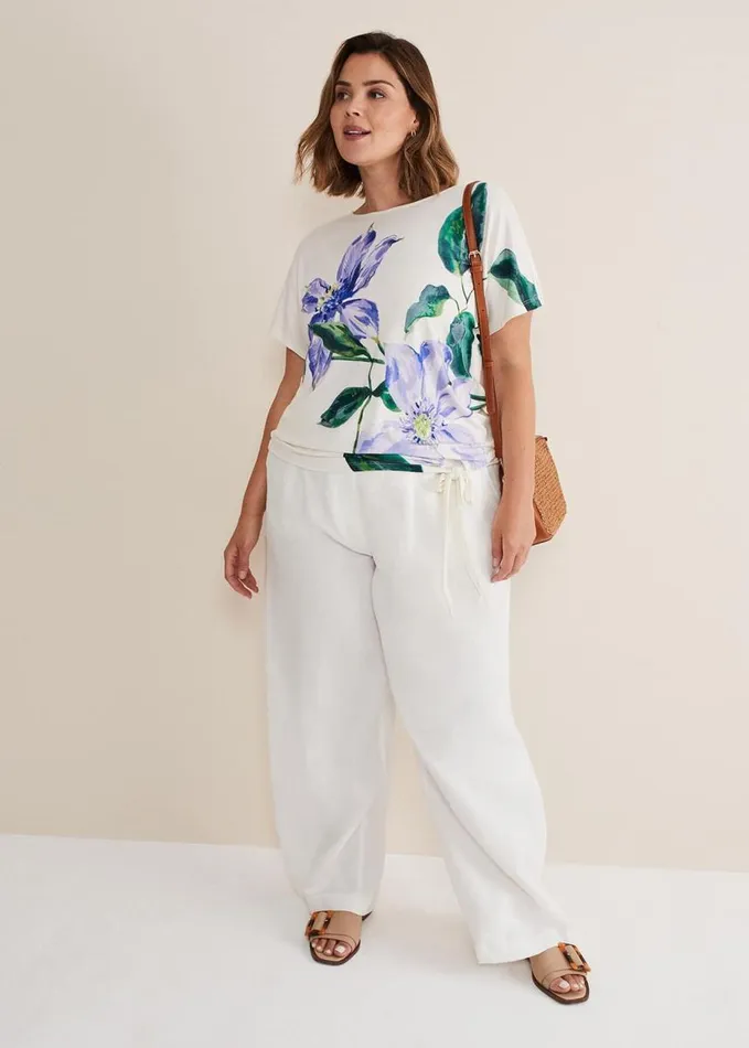 Phase Eight Fiorella Tie Front Top Ivory Women Shirts and Blouses