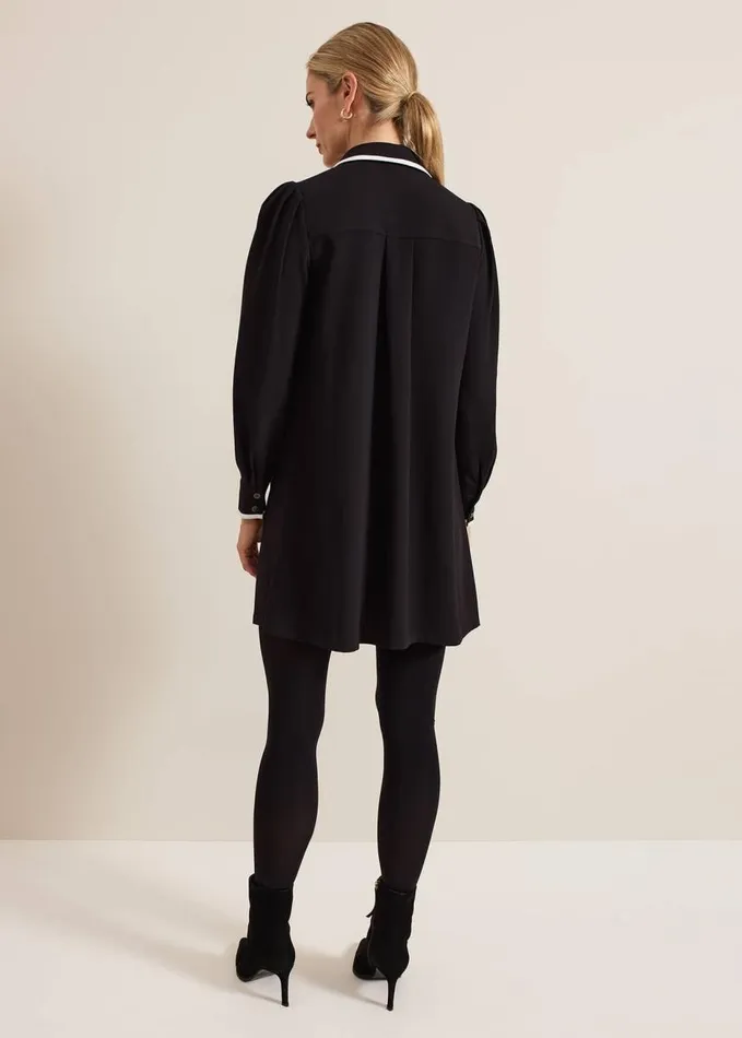 Phase Eight Gina Black Collar Swing Dress Black Women Dresses