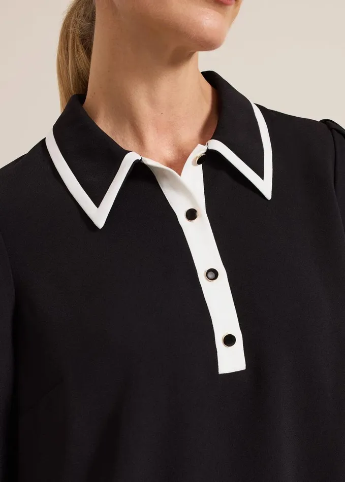 Phase Eight Gina Black Collar Swing Dress Black Women Dresses