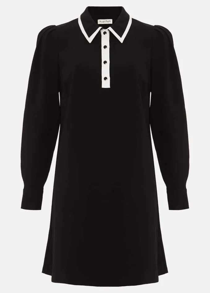 Phase Eight Gina Black Collar Swing Dress Black Women Dresses